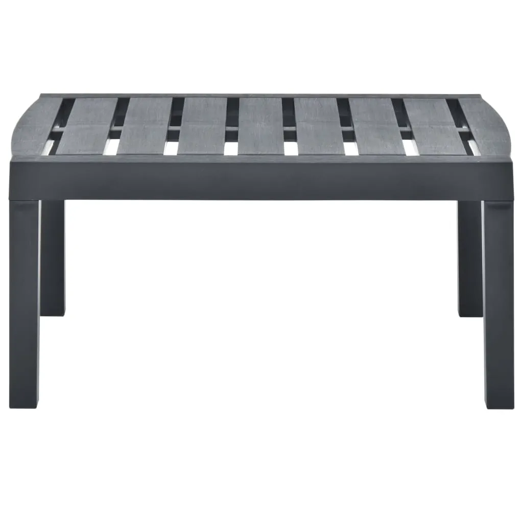 Garden Table Anthracite 78x55x38 cm Plastic