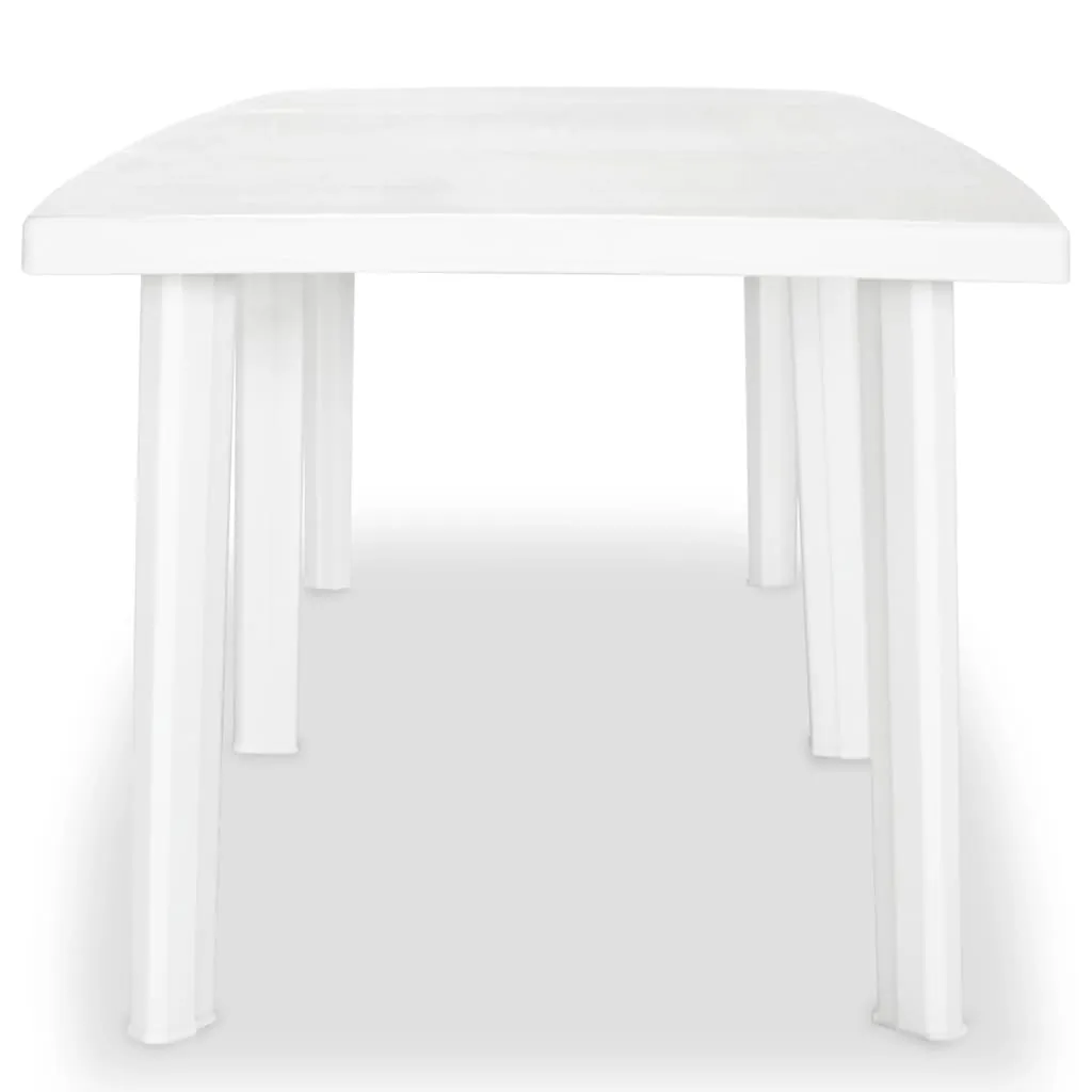 Garden Table White 210x96x72 cm Plastic