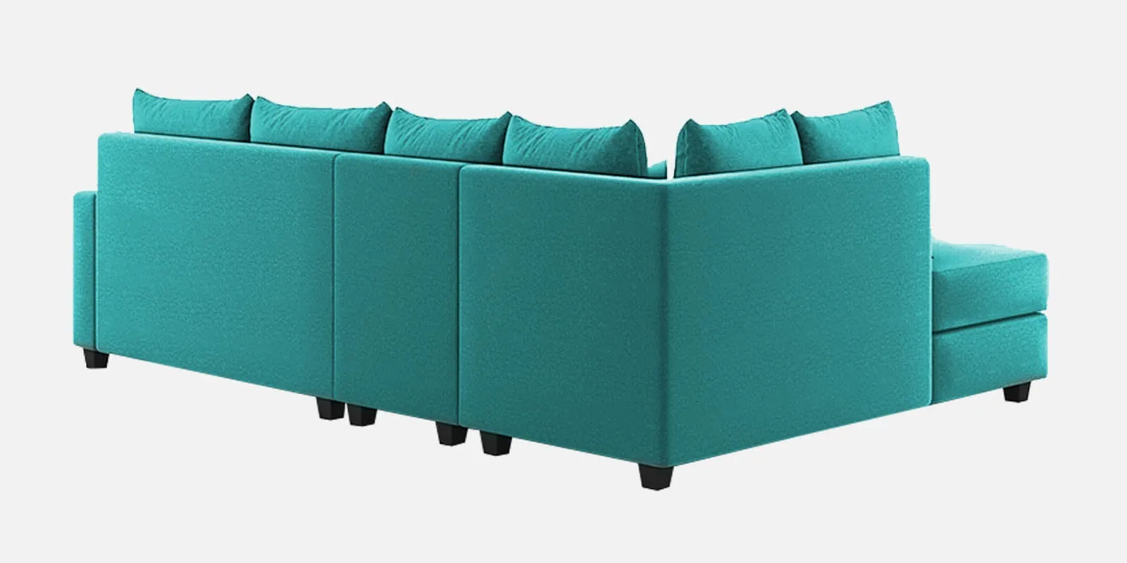 Ginny Fabric RHS Sectional Sofa (3 Lounger) Sea Green Colour