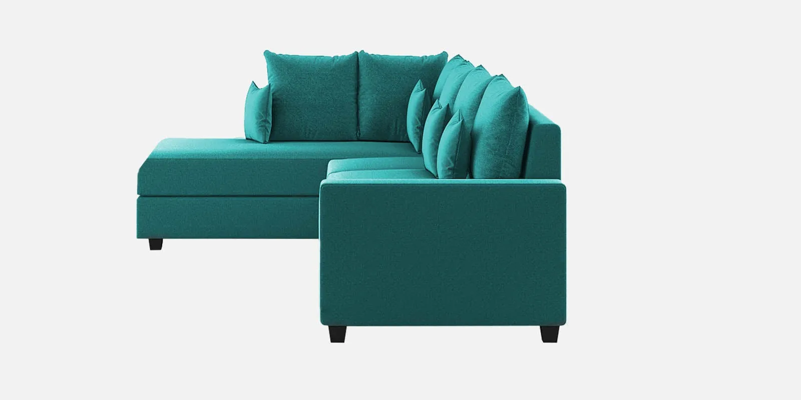 Ginny Fabric RHS Sectional Sofa (3 Lounger) Sea Green Colour