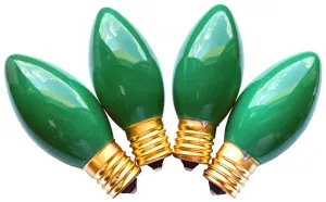 Hometown Holidays 16500 Light Bulb, 7 W, Intermediate Lamp Base, Incandescent Lamp, Ceramic Green Light :PK 4: QUANTITY: 25