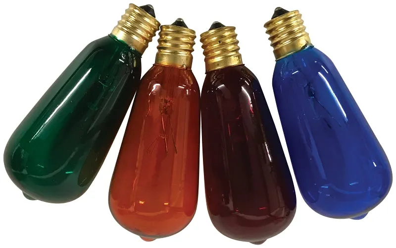 Hometown Holidays 19227 Light Bulb, Multi-Color Light :PK 4: QUANTITY: 12