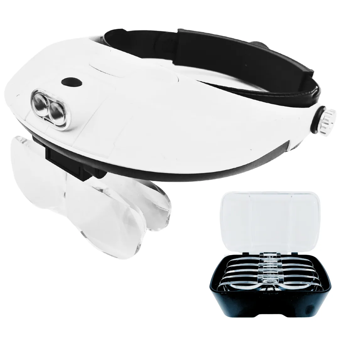 Illuminated Head Magnifier | 5 Interchangeable Lenses