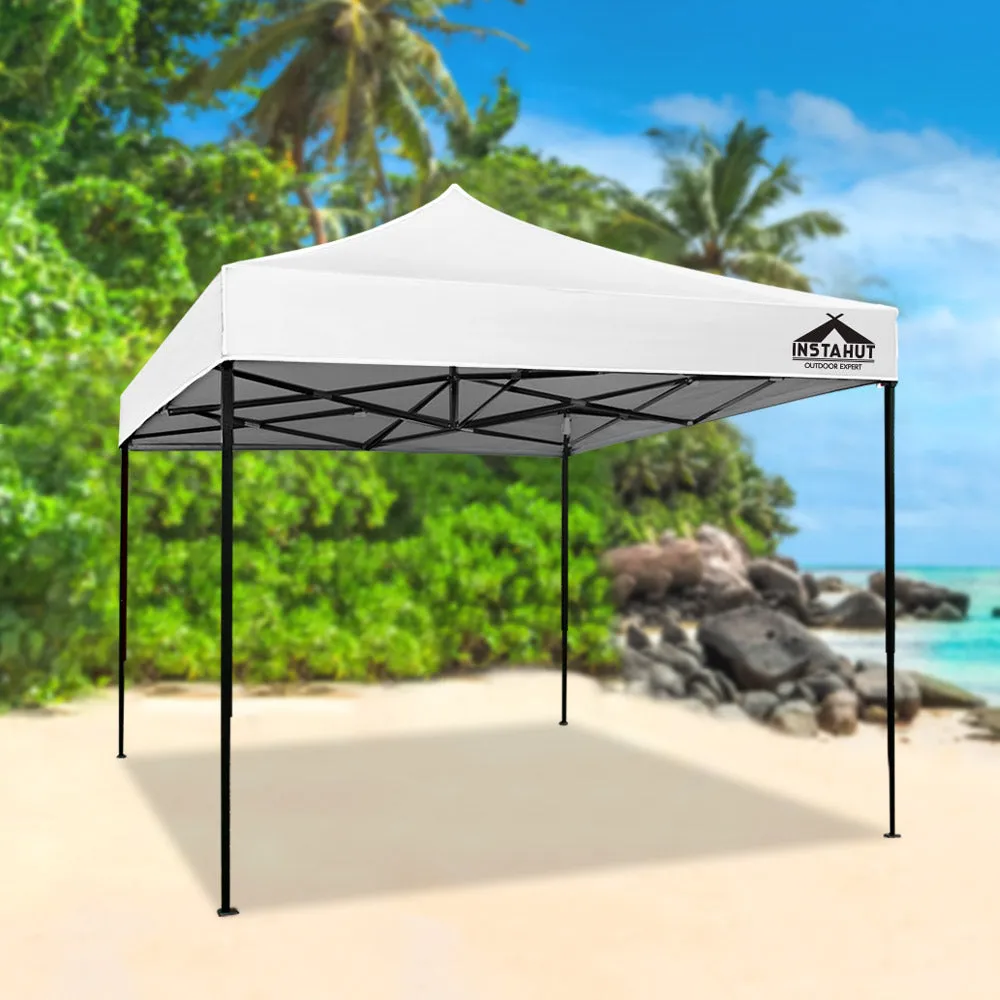 Instahut Gazebo Pop Up Marquee 3x3 Outdoor Wedding Base Pod Kit White