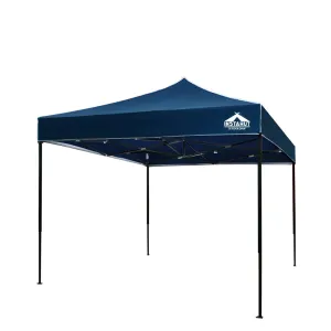 Instahut Gazebo Pop Up Marquee 3x3m Outdoor Tent Folding Wedding Gazebos Navy