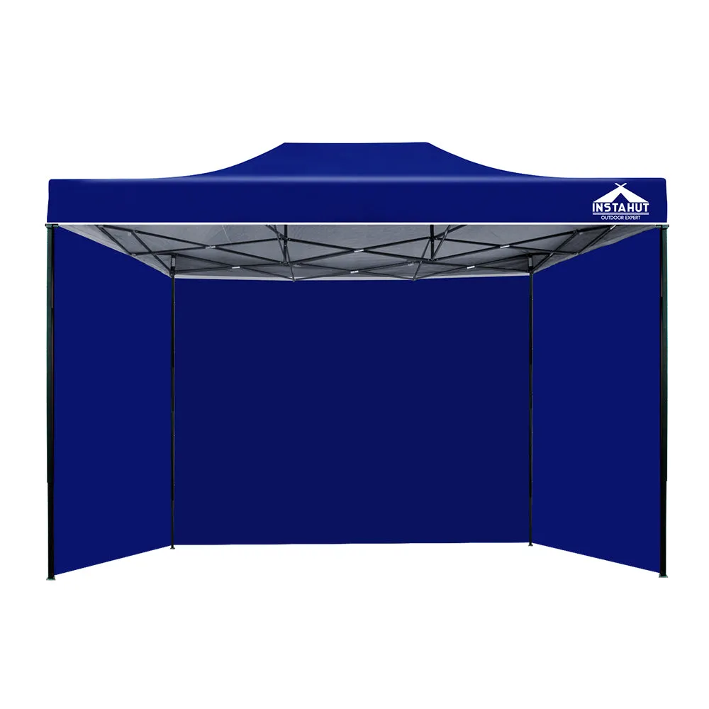 Instahut Gazebo Pop Up Marquee 3x4.5m Folding Wedding Tent Gazebos Shade Blue