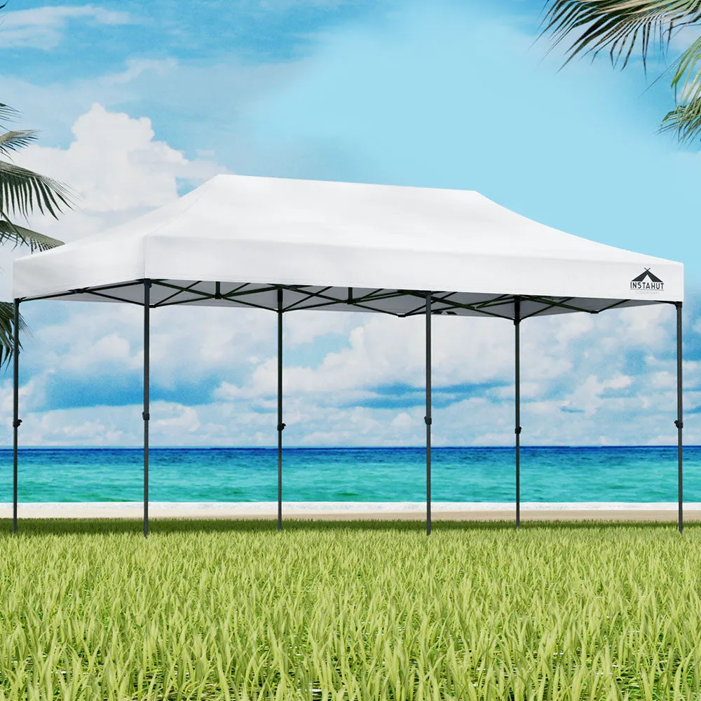 Instahut Gazebo Pop Up Marquee 3x6 Outdoor Wedding Base Pod Kit White