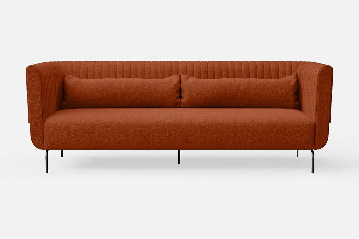 Jackson 3 Seater Sofa Orange Linen Fabric