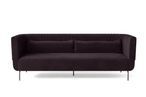 Jackson 3 Seater Sofa Purple Velvet