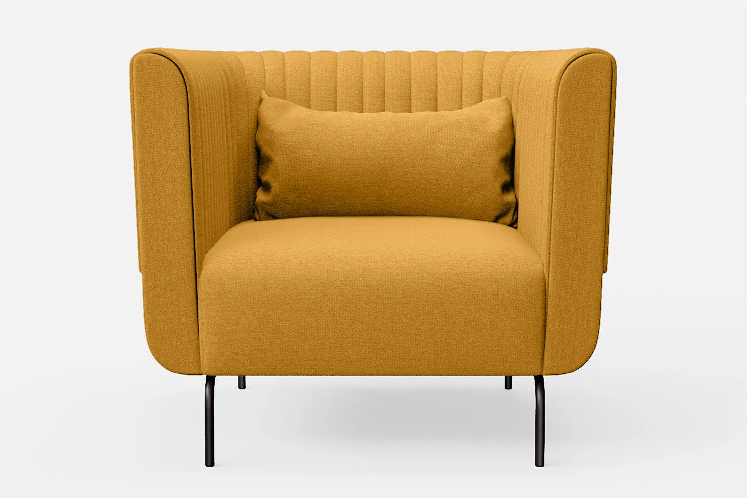 Jackson Armchair Yellow Linen Fabric