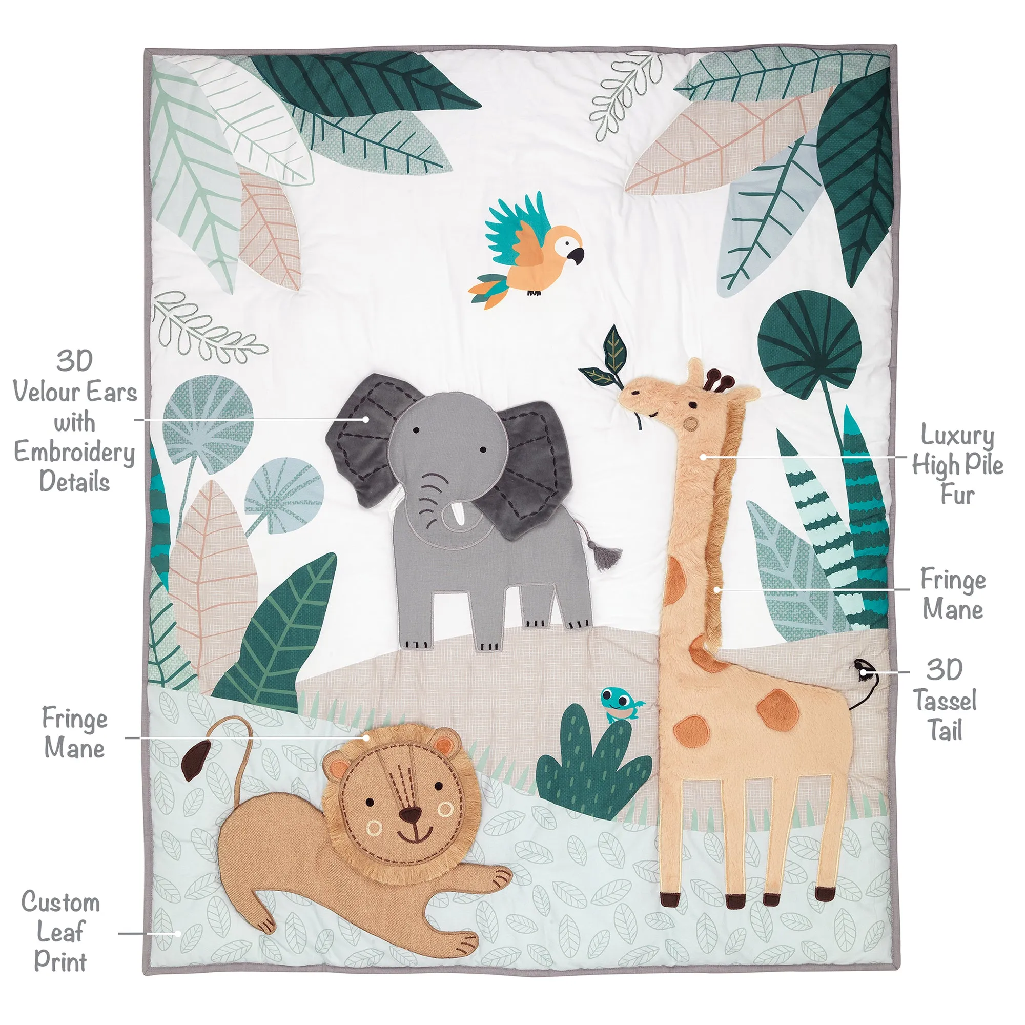 Jungle Friends 5-Piece Crib Bedding Set