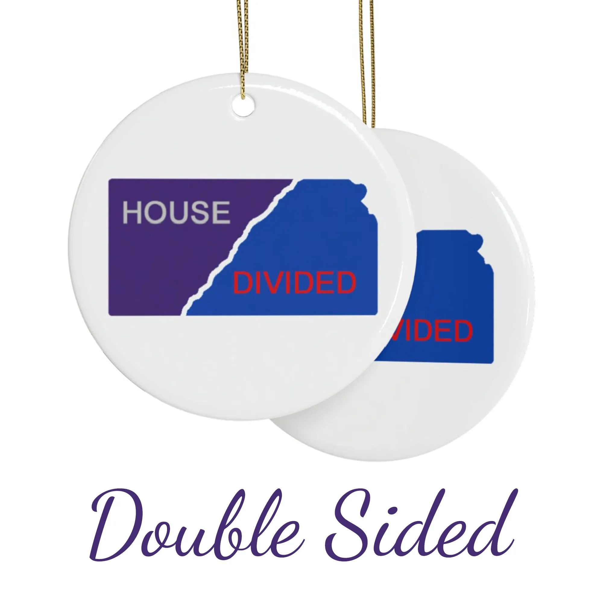 Kansas House Divided Ceramic Ornament