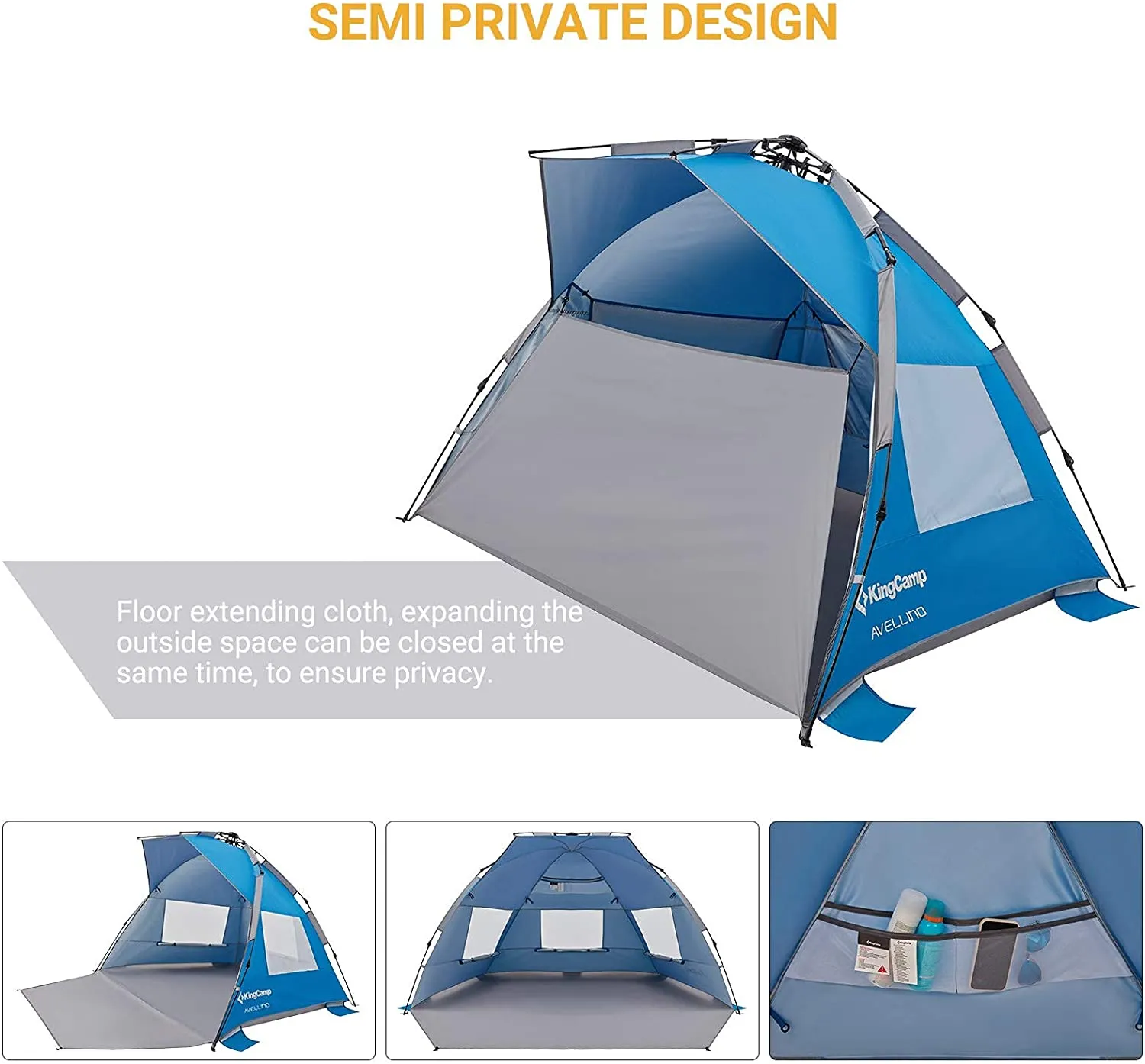 KingCamp Pop Up Beach Tent