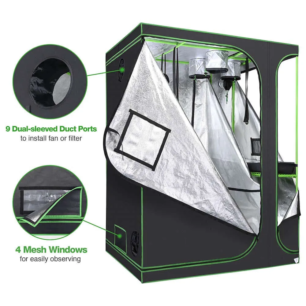 LAGarden Grow Tent 60"x48"x80" 2in1 Hydroponic Grow Room