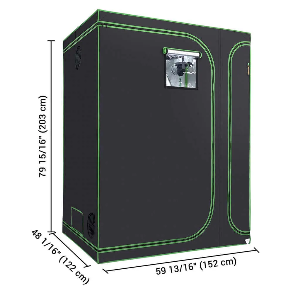 LAGarden Grow Tent 60"x48"x80" 2in1 Hydroponic Grow Room