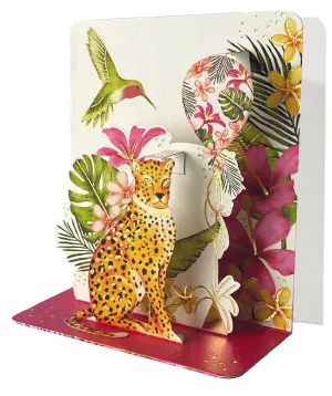 Leopard Pop-up Small 3D Card