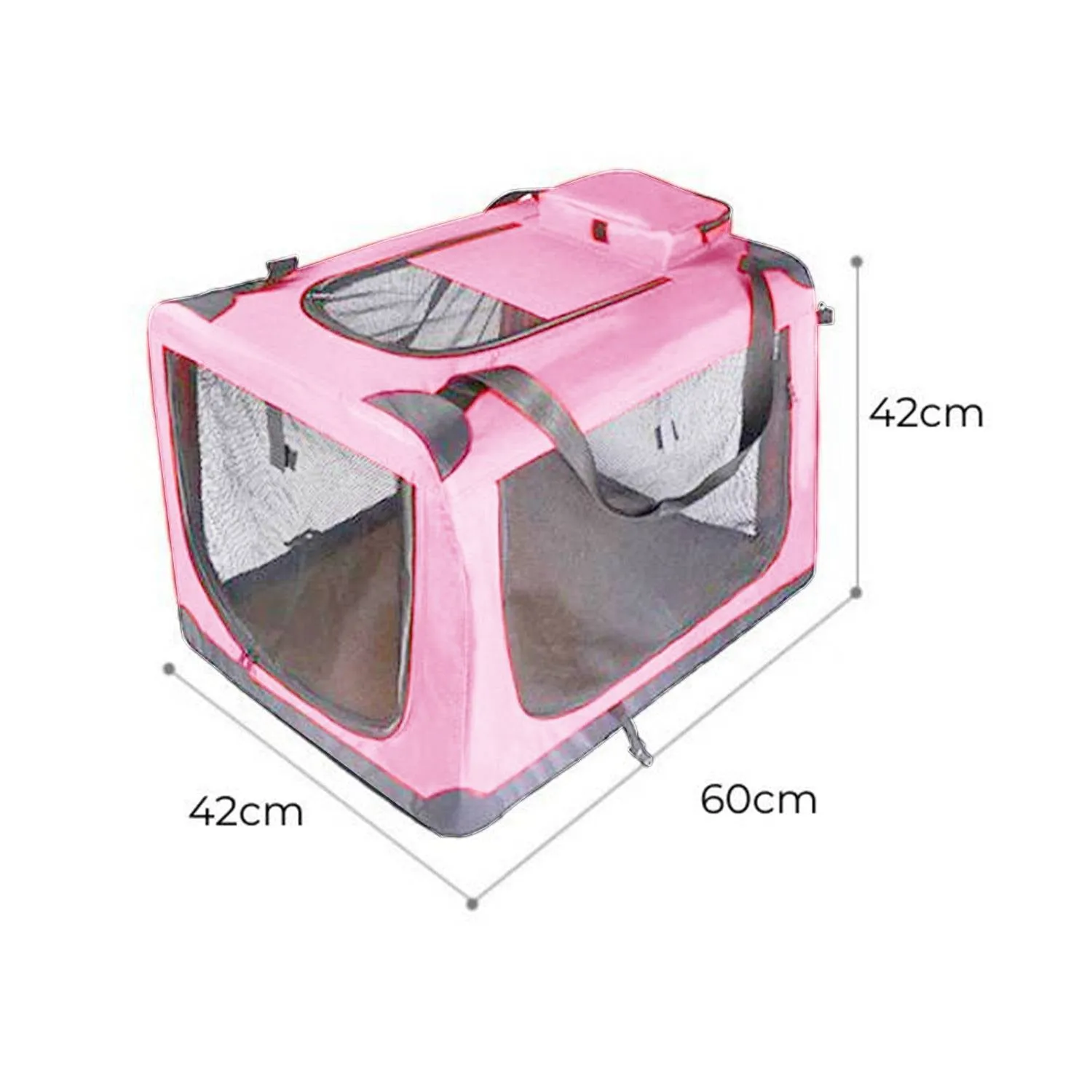 Lightweight Portable Pet Carrier, Weather Resistant, Pink - FLOOFI