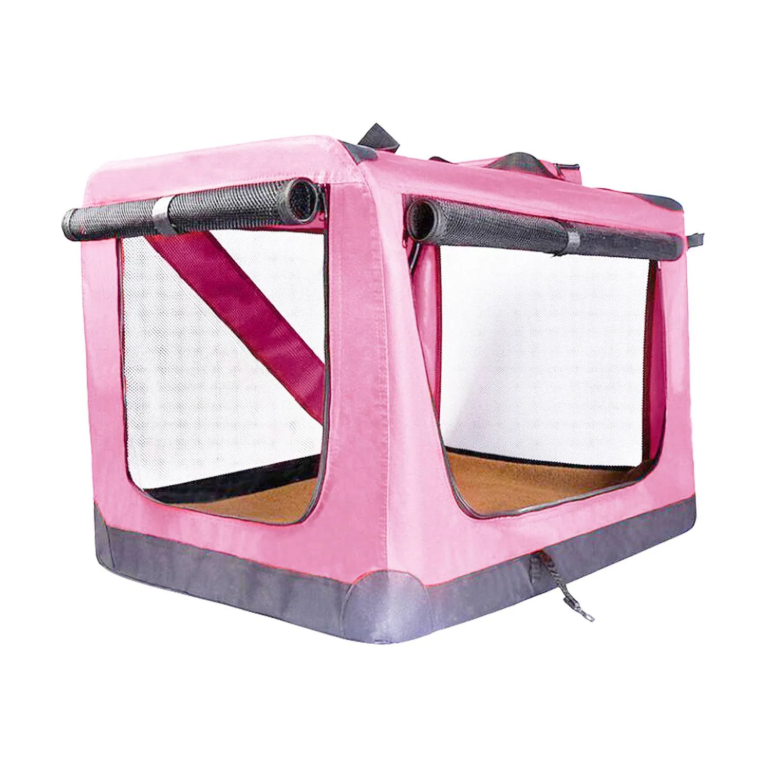 Lightweight Portable Pet Carrier, Weather Resistant, Pink - FLOOFI