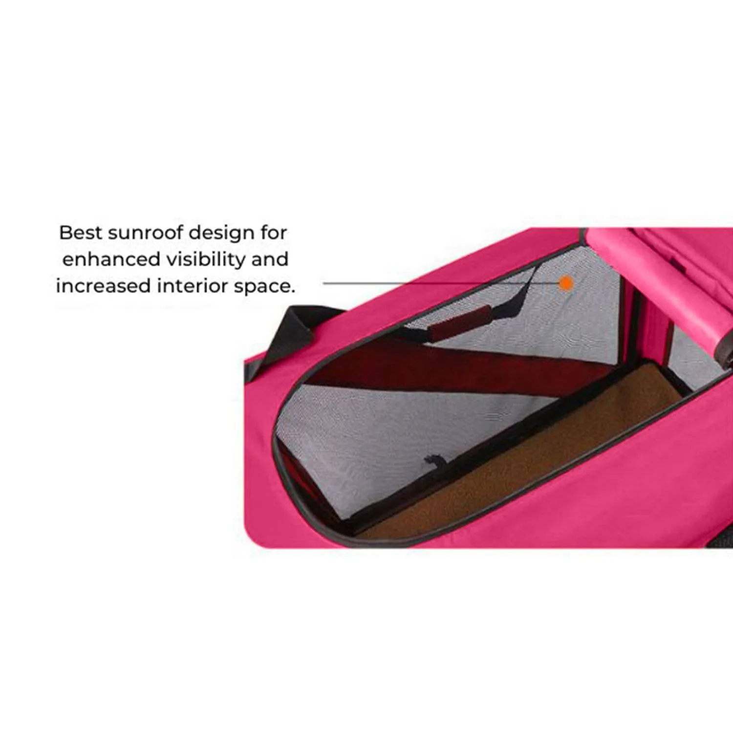 Lightweight Portable Pet Carrier, Weather Resistant, Pink - FLOOFI