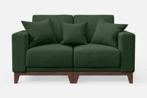 Lucca 2 Seater Sofa Forest Green Linen Fabric