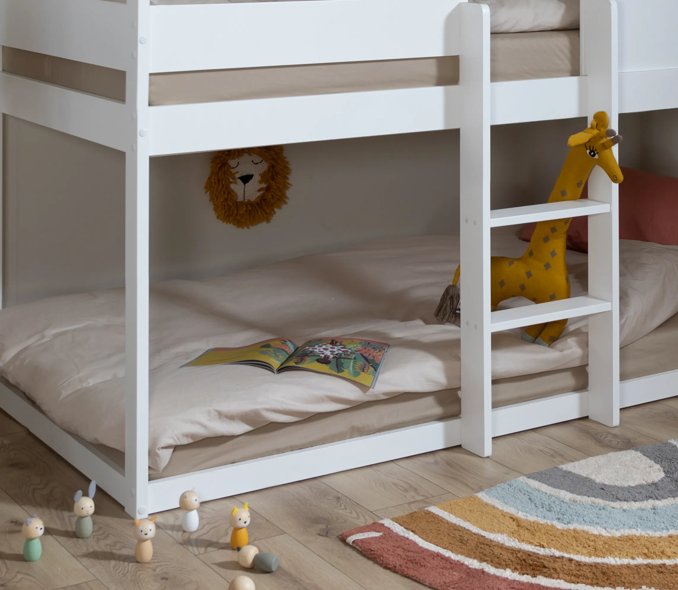 Luka Treehouse Midsleeper Bed with Tent Options in Classic White