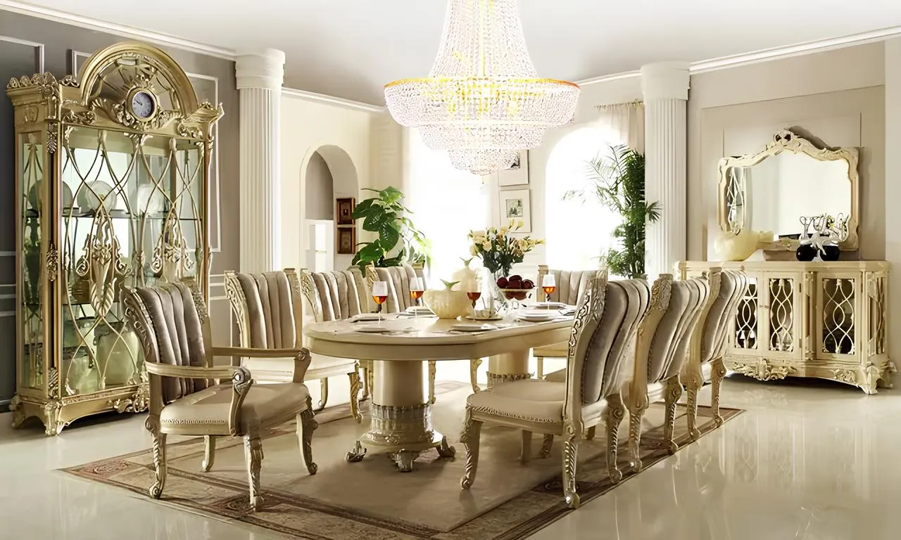 Luxury European Style Dining Table Set