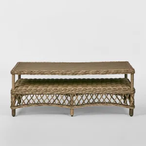 Marco Aluminium Synthetic Wicker Coffee Table Natural -Outdoor