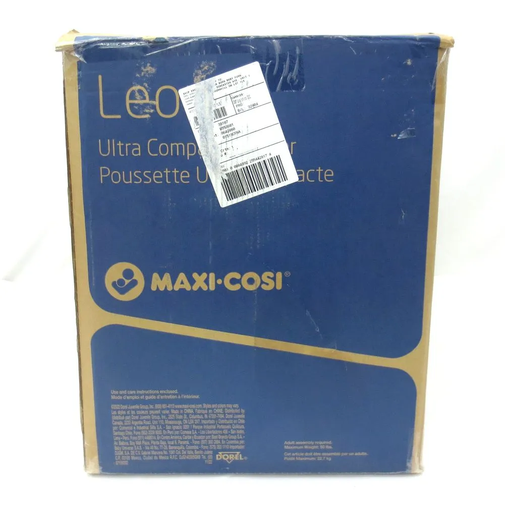 Maxi Cosi Leona Ultra Compact Stroller - Essential Black (92034) (Open Box)