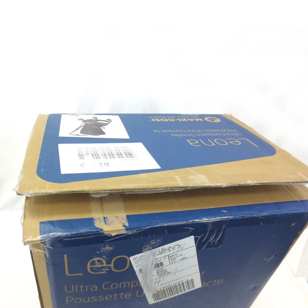 Maxi Cosi Leona Ultra Compact Stroller - Essential Black (92034) (Open Box)