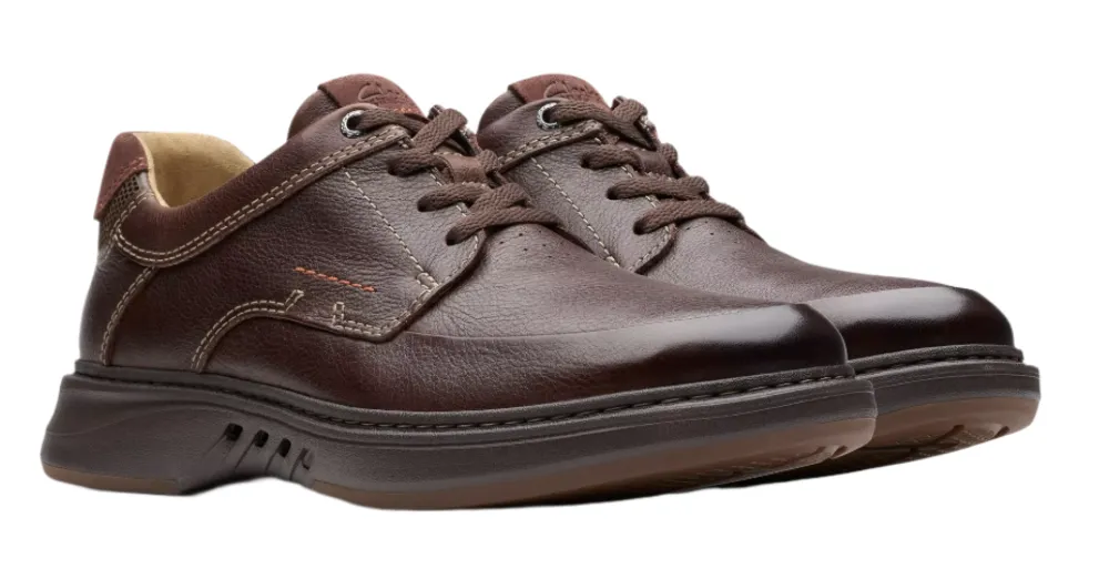 MEN'S CLARKS UN BRILEY LACE | MAHOGANY LEATHER