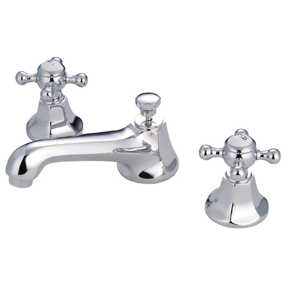 Metropolitan 8" Widespread Bathroom Faucet With Brass Pop-Up