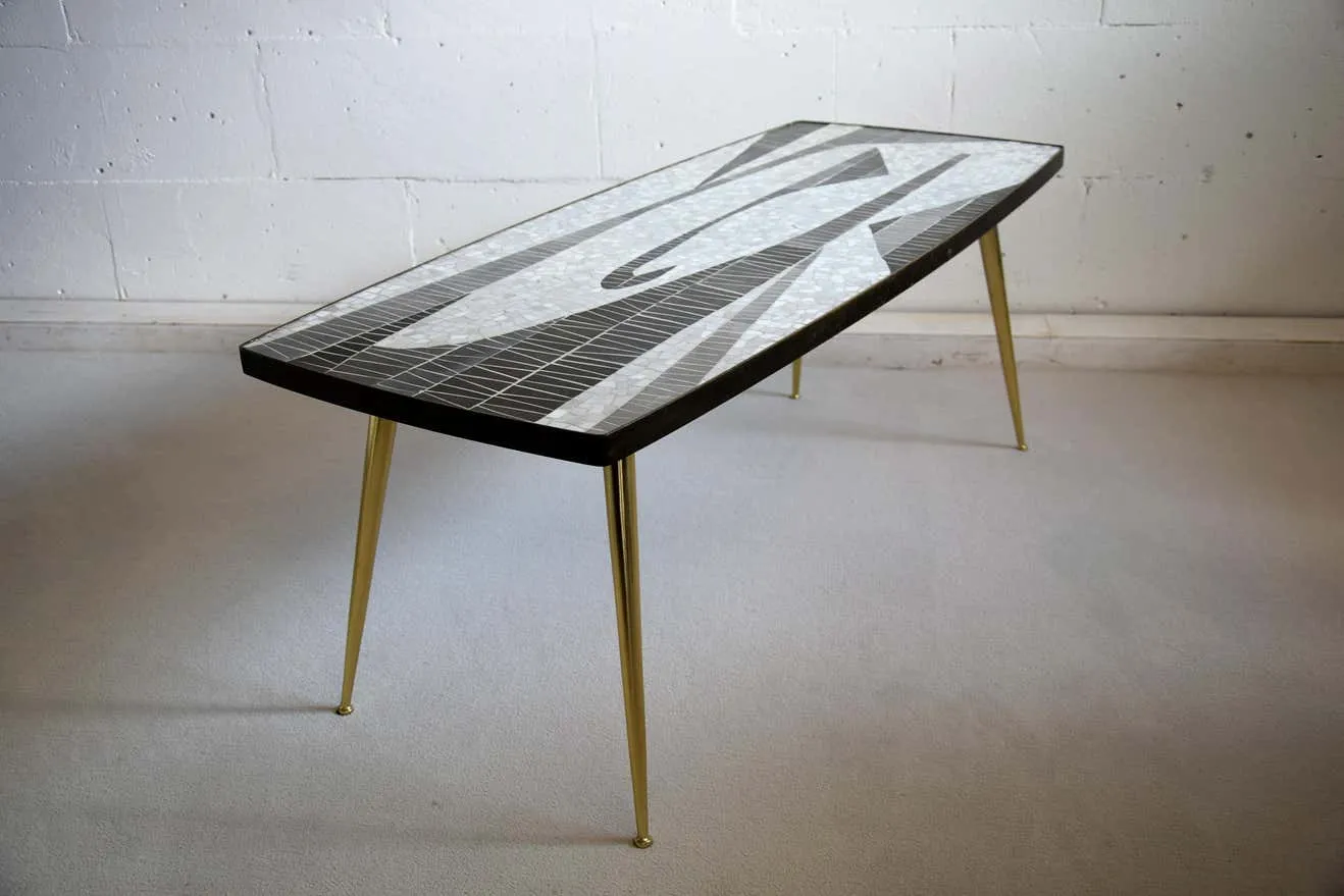 Mid-Century Modern Sculptural Mosaic Coffee Table by Berthold Muller