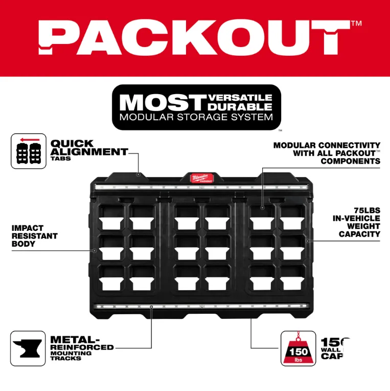 Milwaukee 48-22-8497 PACKOUT™ Large Wall Plate