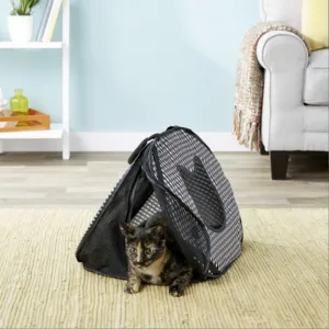 Necoichi Ultralite Pop-Up Cat Carrier Black