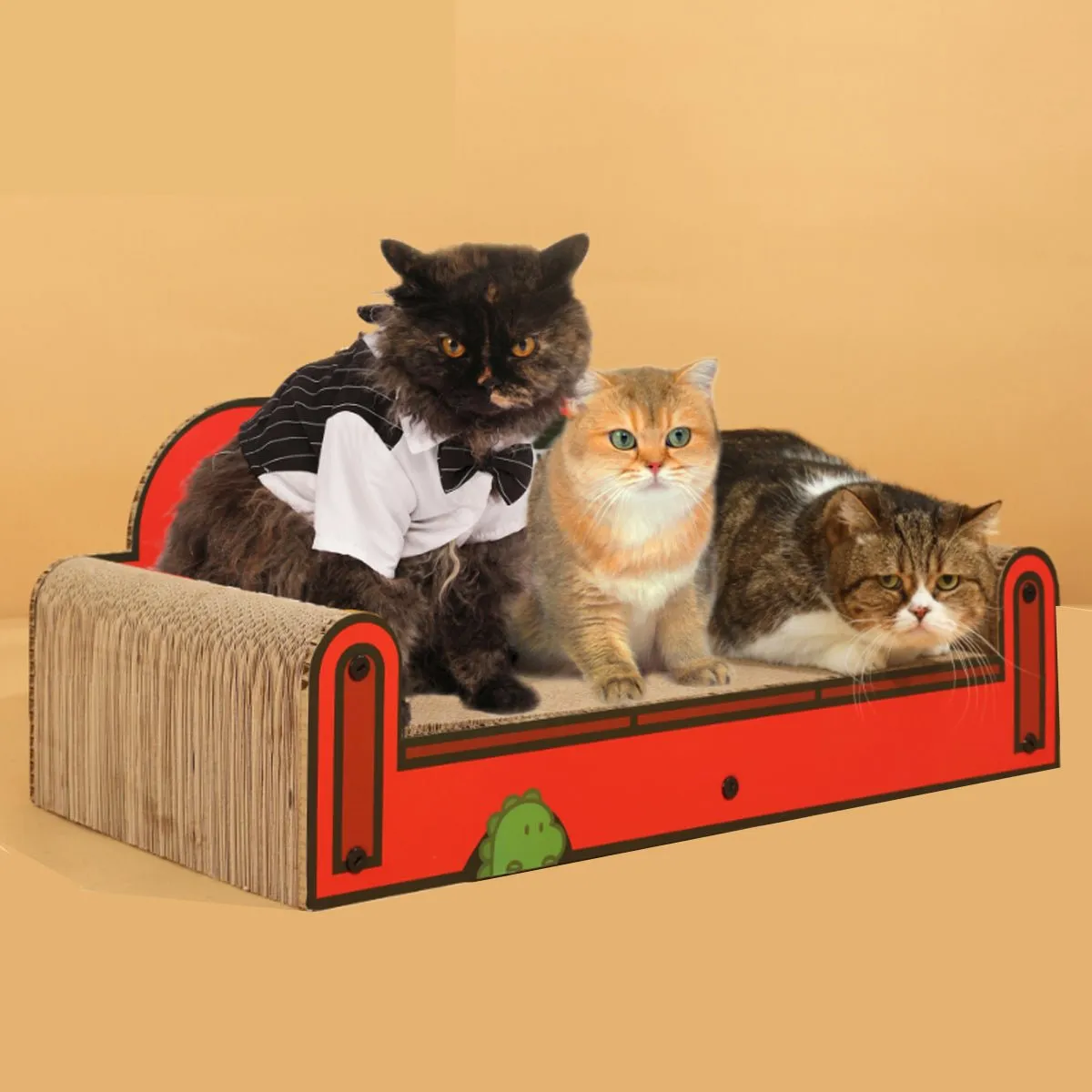 One Family Red Large Sofa Cat Scratching Board