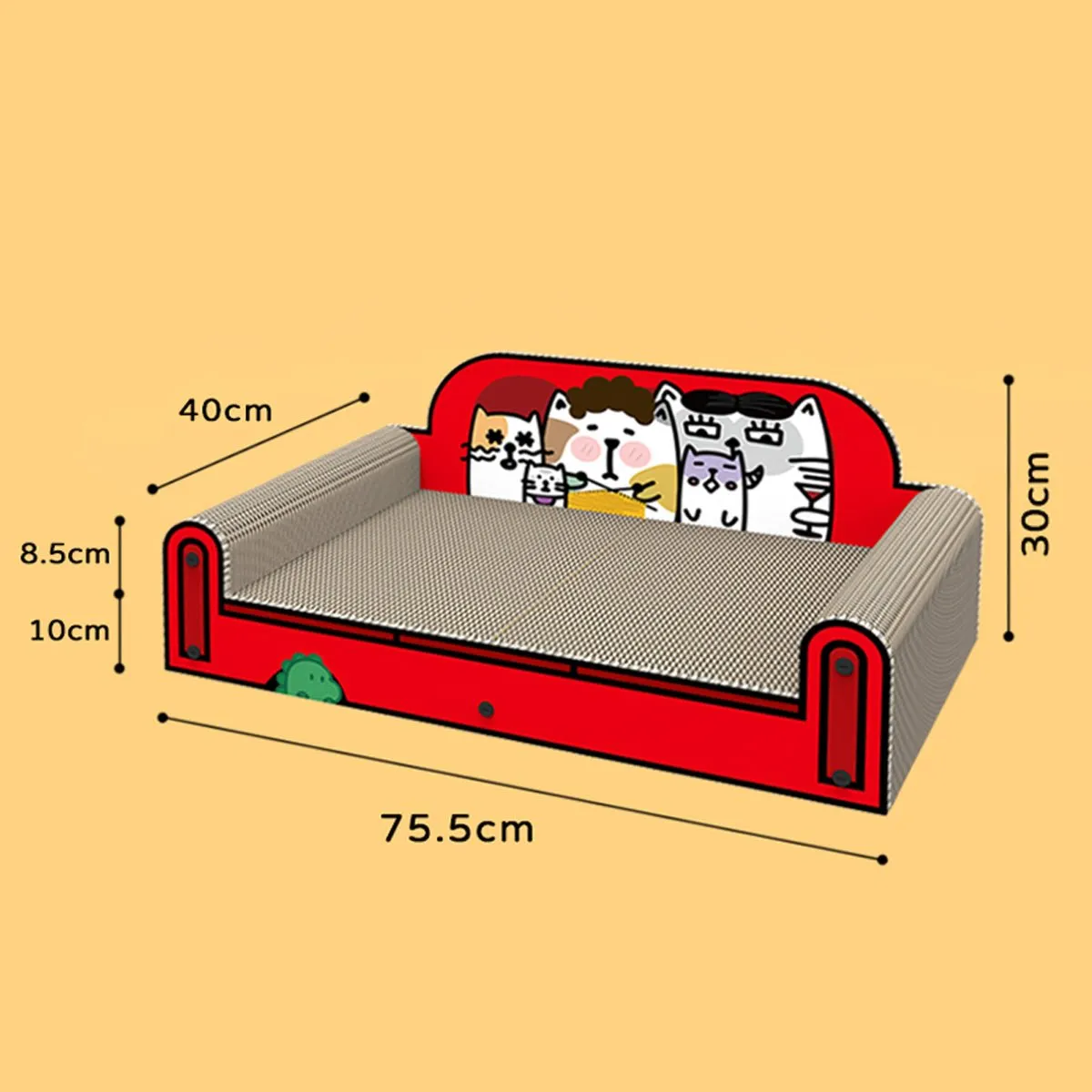 One Family Red Large Sofa Cat Scratching Board