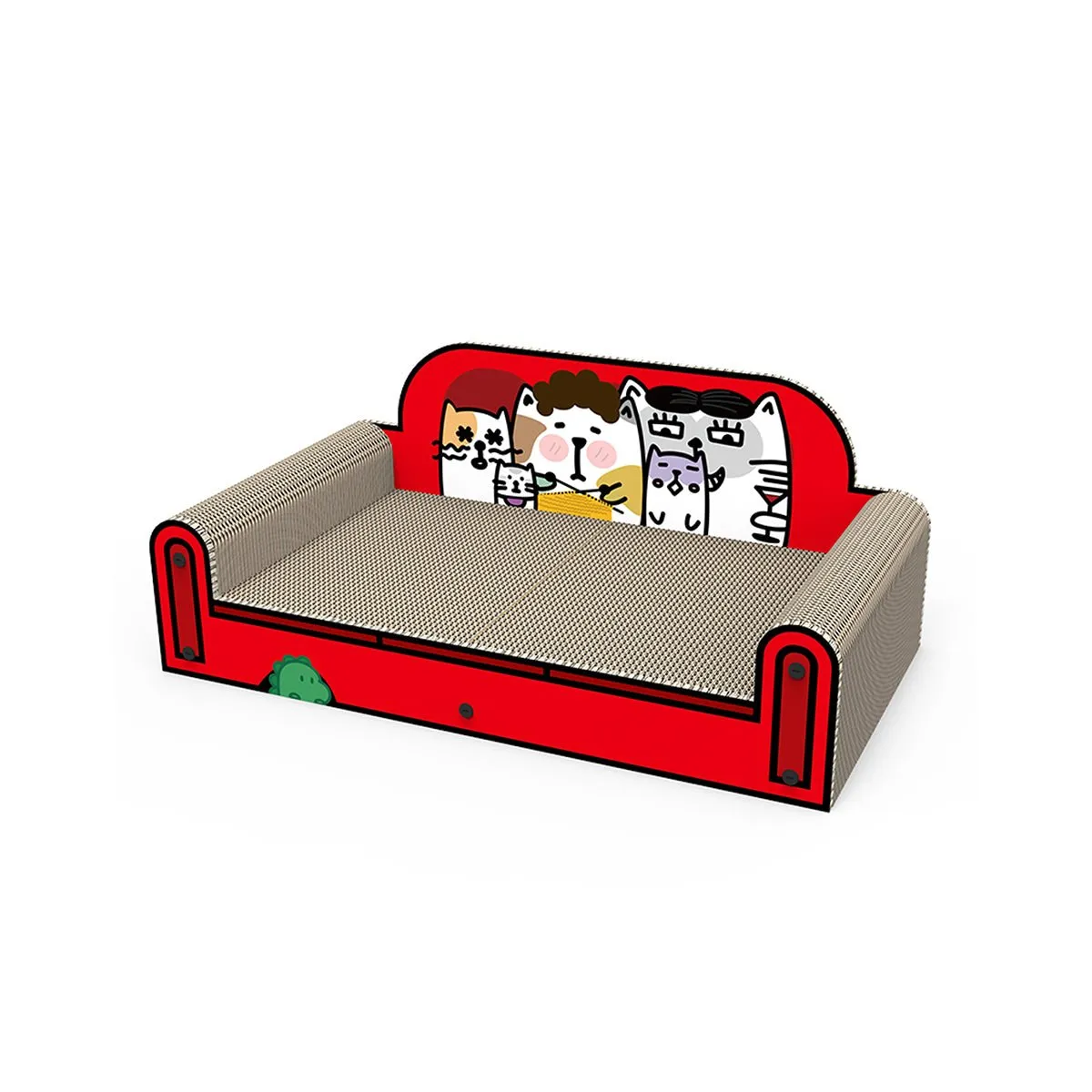 One Family Red Large Sofa Cat Scratching Board