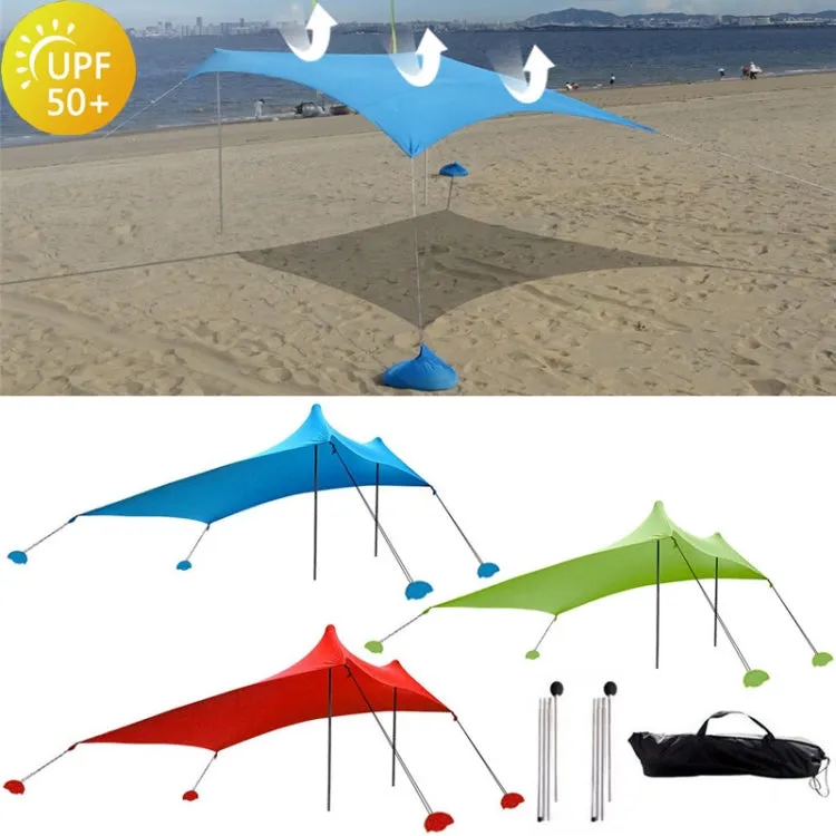 Outdoor Beach Lycra Canopy Camping Tent Sunshade Fishing Tent, Size: 300x300x200cm(Blue)