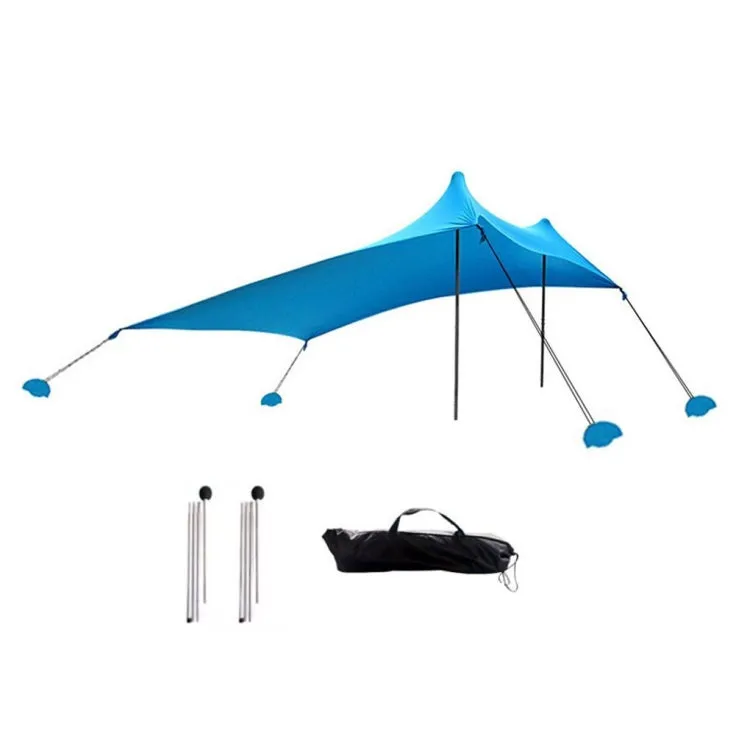 Outdoor Beach Lycra Canopy Camping Tent Sunshade Fishing Tent, Size: 300x300x200cm(Blue)