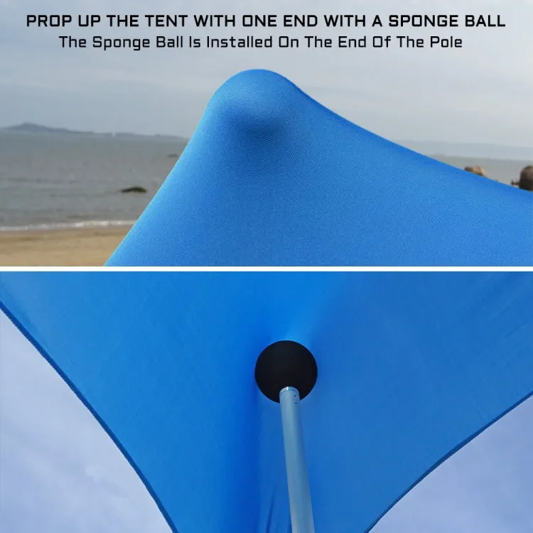 Outdoor Beach Lycra Canopy Camping Tent Sunshade Fishing Tent, Size: 300x300x200cm(Blue)