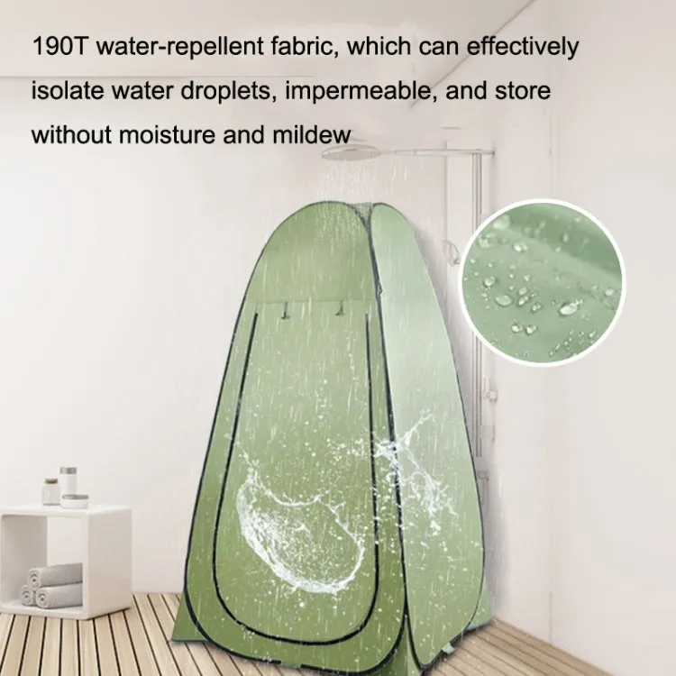 Outdoor Camping Toilet Changing Tent Automatic Shower Bathing Tent, Style: Double Person(Oily Green)