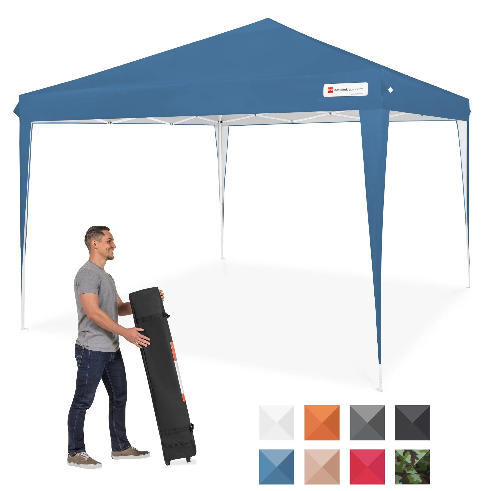 Outdoor Portable Pop Up Canopy Tent w/ Carrying Case, 10x10ft