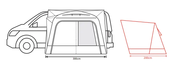 Outdoor Revolution Cayman Air Low Drive Away Awning Ex Dispaly Model