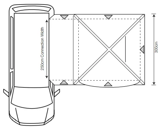 Outdoor Revolution Cayman Air Midline 220cm - 255cm Drive Away Awning