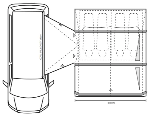 Outdoor Revolution Movelite T3E Mid Drive Away Awning - 220 to 255cm