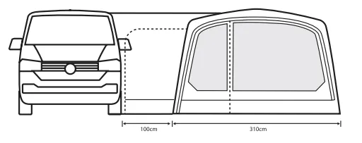 Outdoor Revolution Movelite T3E Mid Drive Away Awning - 220 to 255cm