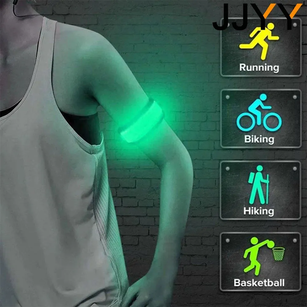 Outdoor Sports Night Running Armband with LED Light and USB Rechargeable Safety Belt