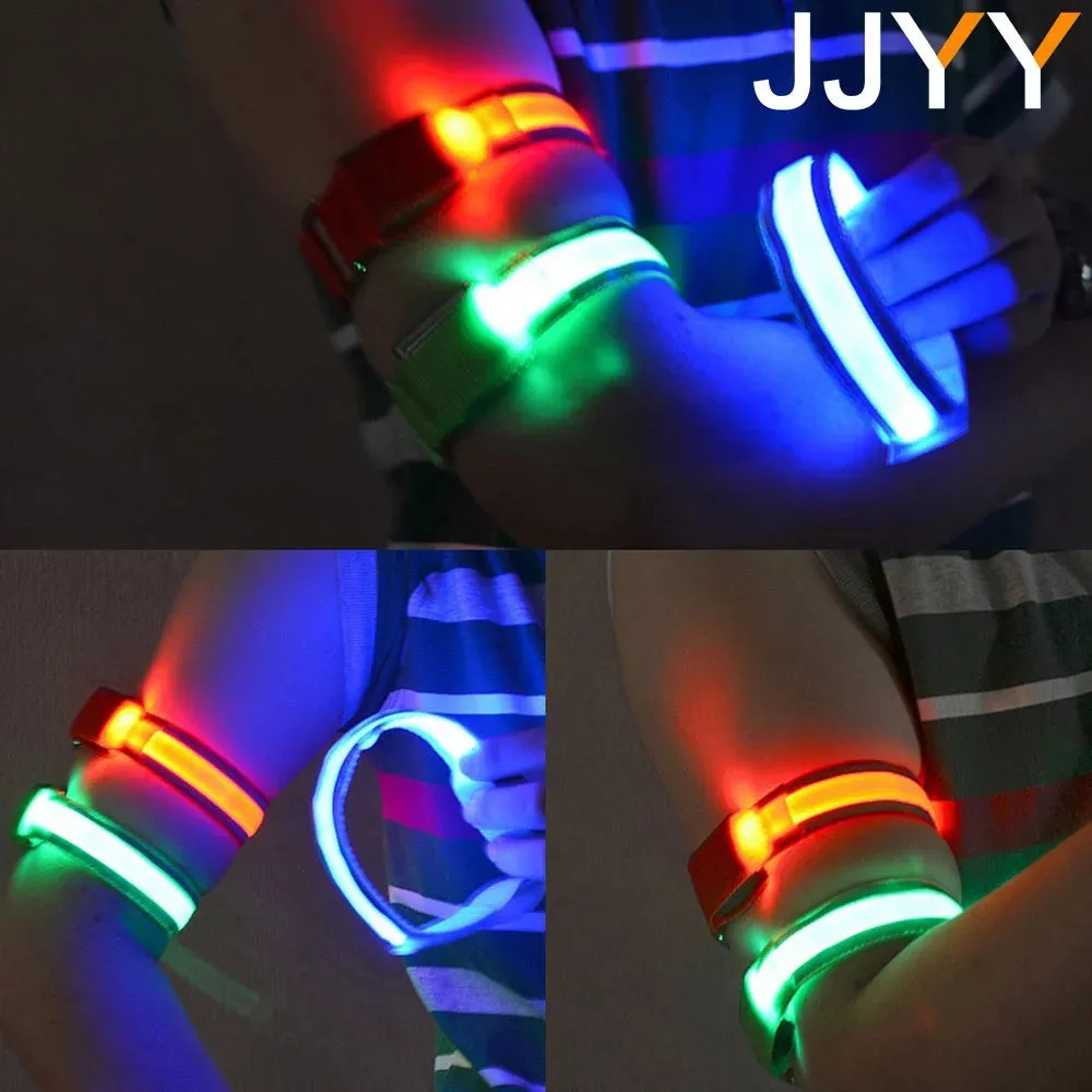 Outdoor Sports Night Running Armband with LED Light and USB Rechargeable Safety Belt