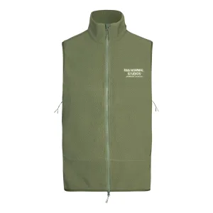 PAS NORMAL STUDIOS Off Race Fleece Vest - Army Green