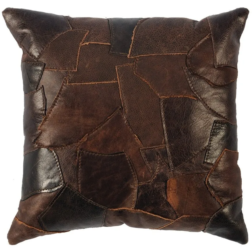 Patchwork Leather Pillow